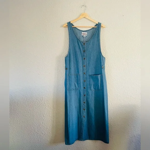 denim tank dress Denim Heart Tank Dress – ESME main image 0